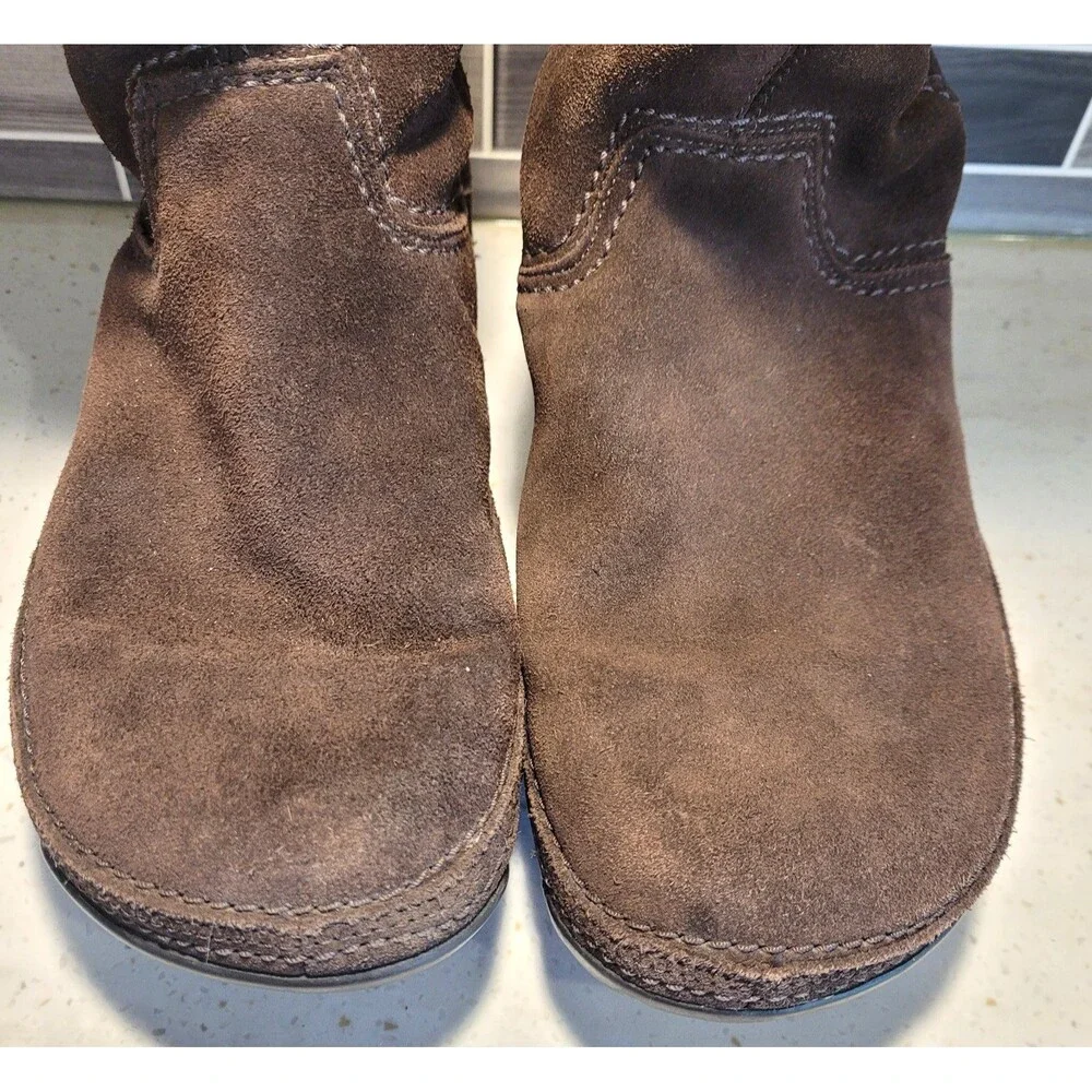FitFlop Womens Size 8 Brown Suede Tall Knee High Boots Wobble Board Sole